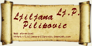 Ljiljana Pilipović vizit kartica